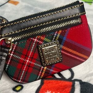Dooney & Bourke Holiday Plaid Coin Purse  NWT